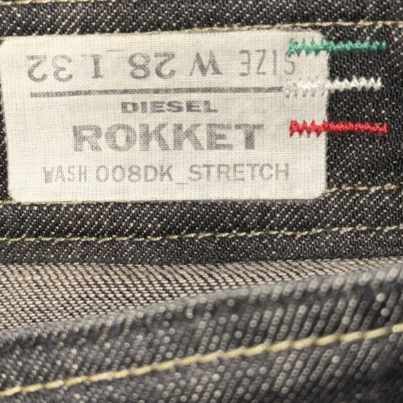 Diesel Boot Cut Stretch Rocket Black Wash Jeans - Picture 8 of 13
